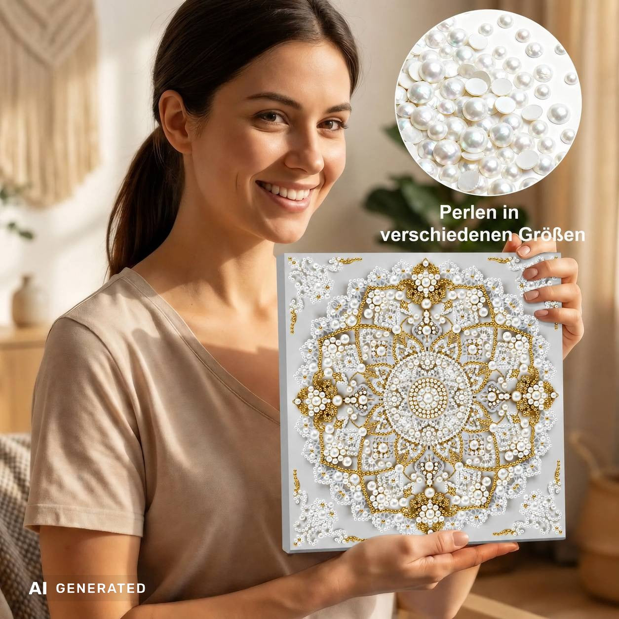 Golden Blossom Mandala